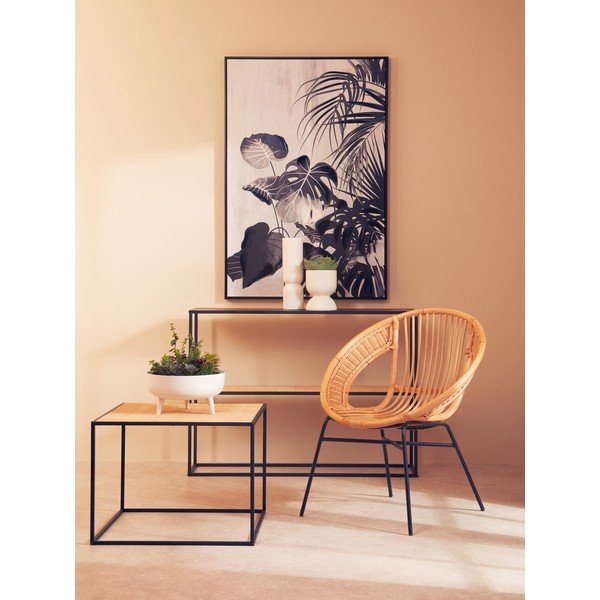 Natūralios spalvos iš rotango kavos staliukas 60x60 cm Depok – Premier Housewares-image-3