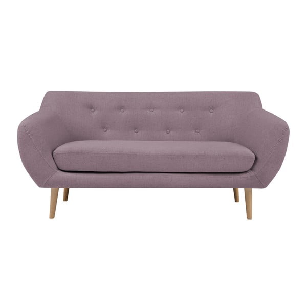 Rožinė dvivietė sofa su šviesiomis kojelėmis Mazzini Sofas Sicile