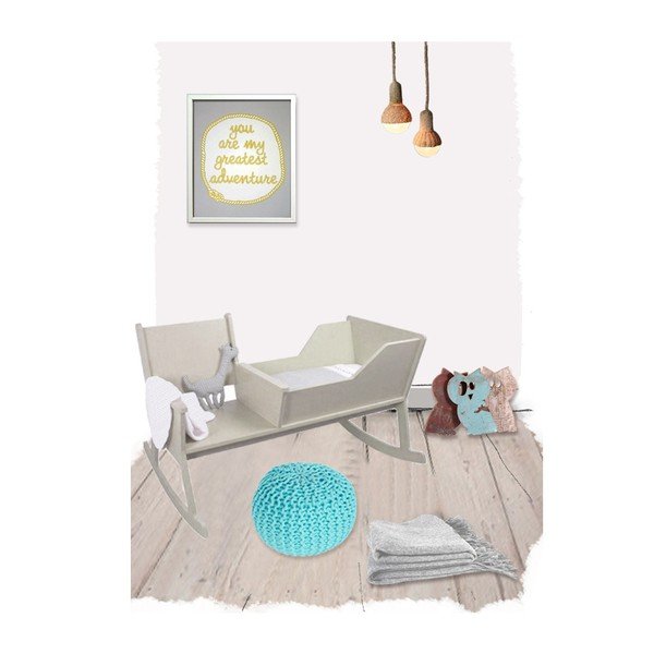 Mėlynas rankų darbo pufas vaikams Nattiot Lili-image-2