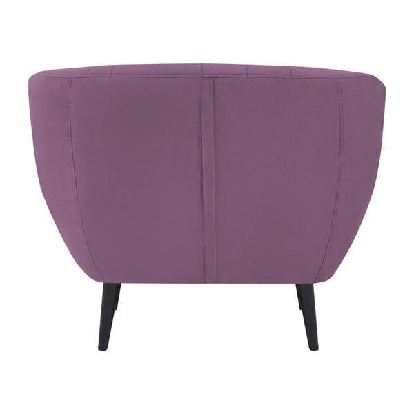 Violetinės spalvos fotelis Mazzini Sofas Toscane, juodos kojos-image-2