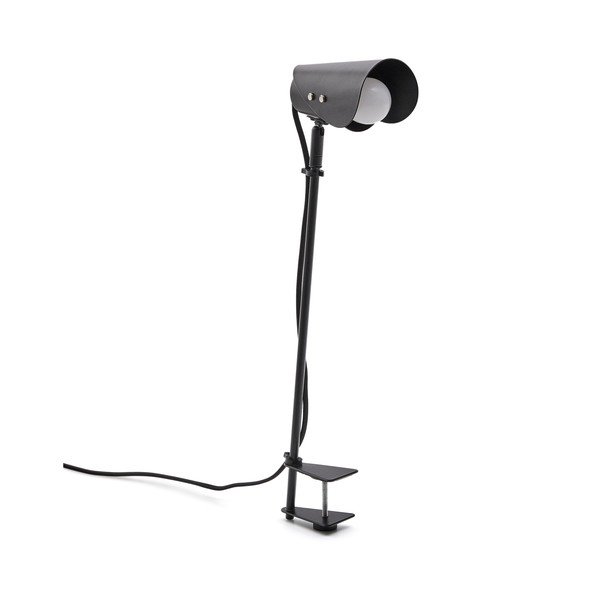 Juodos spalvos iš metalo stalinis šviestuvas su segtuku (aukštis 51 cm) Jula – Kave Home