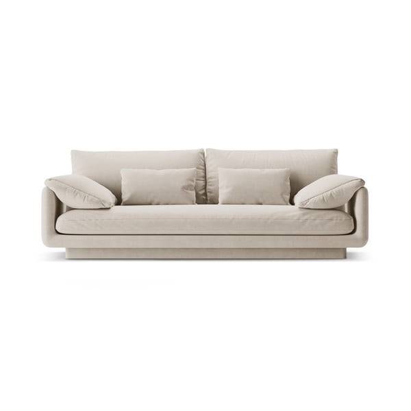 Iš velveto sofa baltos spalvos 220 cm Torino – Micadoni 