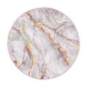 Skalbiamas šviesiai rožinės spalvos/auksinės spalvos apvalios formos kilimas ø 120 cm Marble – Mila Home