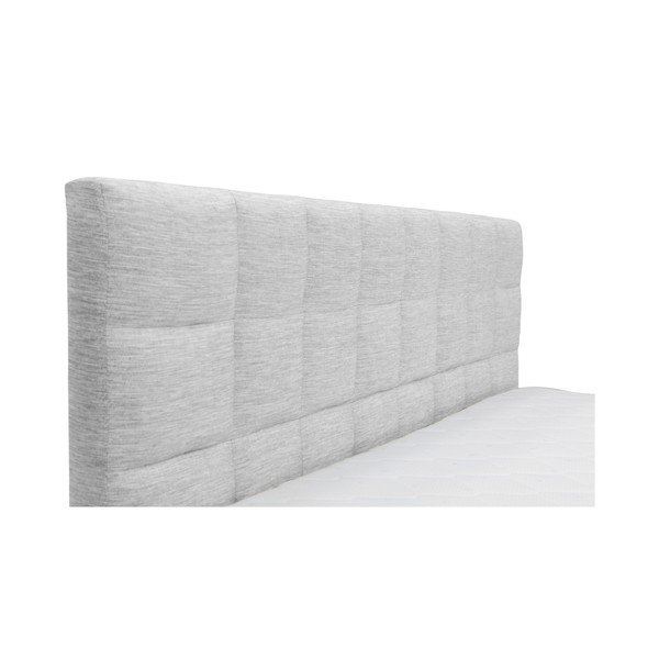 Šviesiai pilka dvigulė lova Mazzini Beds Dream, 180 x 200 cm-image-2