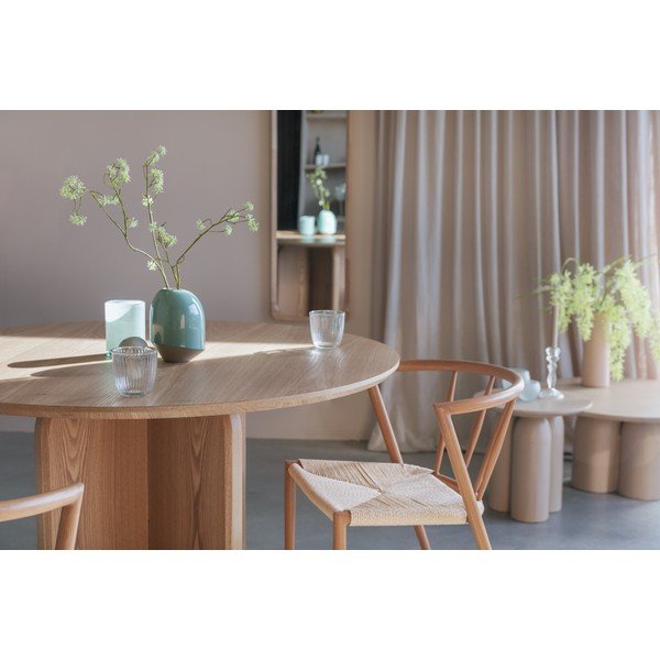 Apvalios formos valgomojo stalas iš ąžuolo ø 120 cm Laurent – White Label-image-4