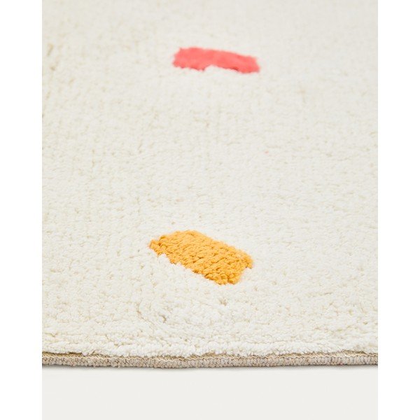 Kreminės spalvos iš medvilnės vaikiškas kilimas 90x150 cm Epifania – Kave Home-image-3