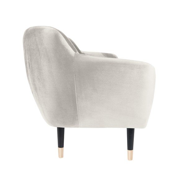 Kreminės spalvos sofa su juodomis kojomis Mazzini Sofas Benito, 158 cm-image-3