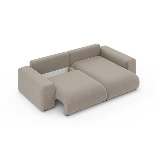 Smėlio spalvos sulankstoma/su sandėliavimo vieta kampinė sofa (kintama) Luma – Ropez-image-4