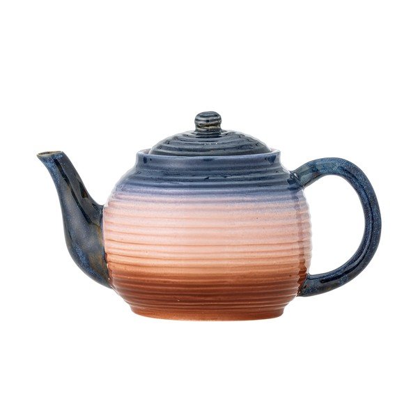 Mėlynos spalvos/oranžinės spalvos iš keramikos su koštuvu arbatinukas 890 ml Tatum – Bloomingville