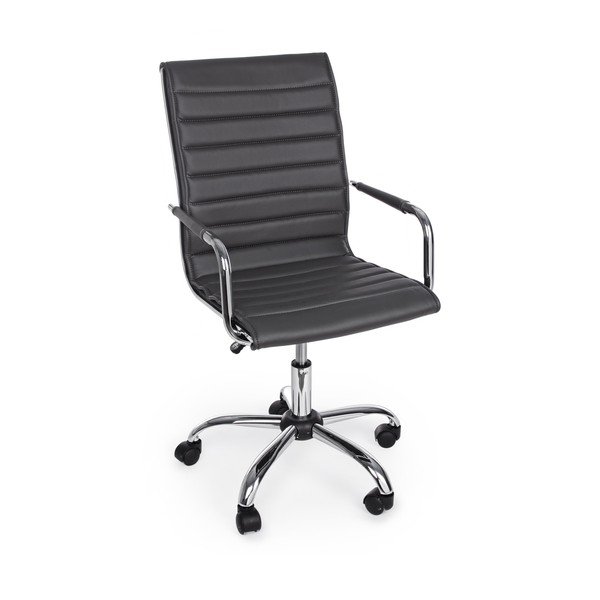 Tamsiai pilkos spalvos iš dirbtinės odos biuro kėdė Perth – Yes Everyday