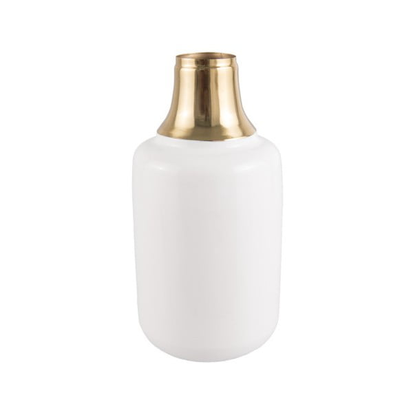 Balta vaza su auksinėmis detalėmis PT LIVING Shine, aukštis 28 cm