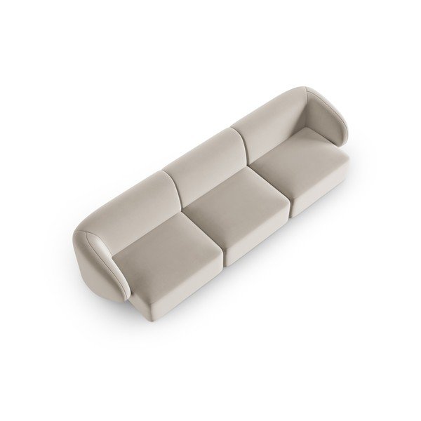 Smėlio spalvos iš velveto sofa 266 cm Paolo – Milo Casa-image-1
