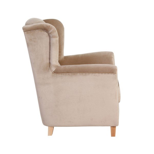 Smėlio spalvos fotelis Max Winzer Agnetha Suede-image-3