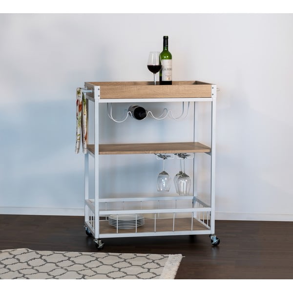 Serviravimo stalas ant ratukų 40x80 cm Rustico - Wenko-image-2