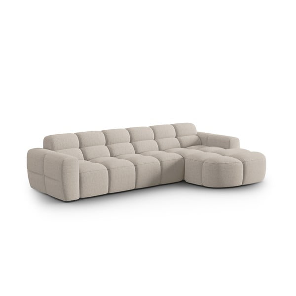Kampinė sofa smėlio spalvos Lisa – Micadoni Home-image-3