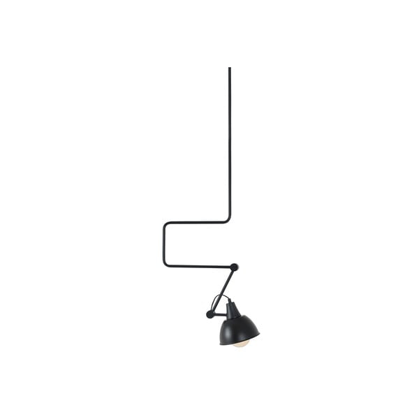 Juodas pakabinamas šviestuvas su metaliniu gaubtu 60x60 cm Coben - CustomForm