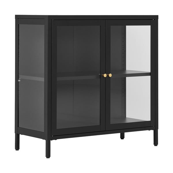Iš metalo vitrina juodos spalvos 80x80 cm Dalby – House Nordic-image-2
