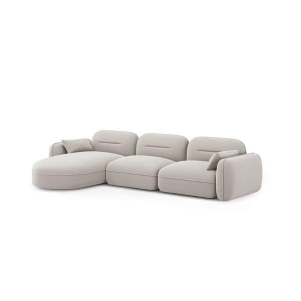 Iš velveto kampinė sofa kreminės spalvos (su kairiuoju kampu) Audrey – Interieurs 86-image-2