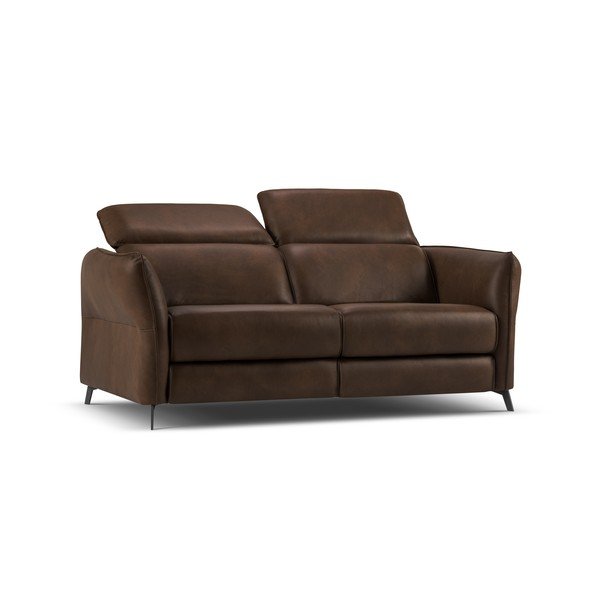 Sofa tamsiai rudos spalvos iš odos 103 cm Hubble – Windsor & Co Sofas-image-2