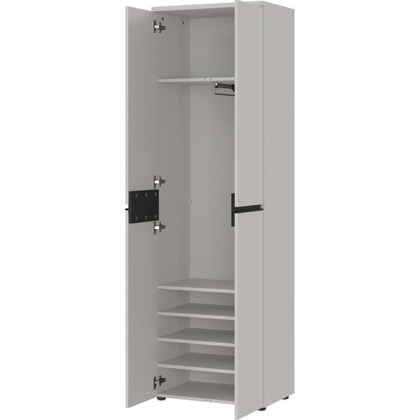 Drabužių spinta pilkos spalvos 59x198 cm Bastia – Germania-image-2