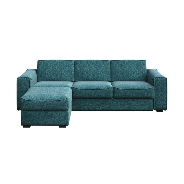 Turkio spalvos kampinė sofa-lova Mesonica Munro, kairysis kampas, 308 cm