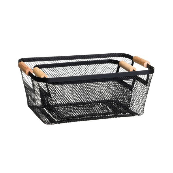 Vieliniai iš metalo krepšiai 2 vnt. 33x21x14 cm – Casa Selección-image-1