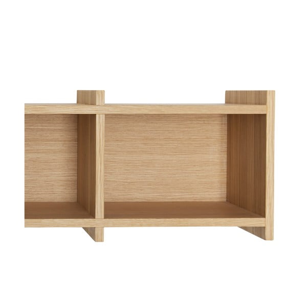 Kelių aukštų sieninė lentyna natūralios spalvos iš ąžuolo 80 cm Focal – Hübsch-image-4