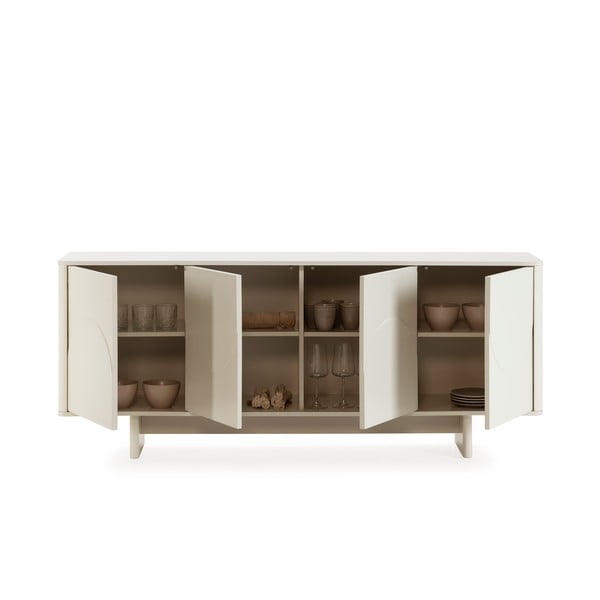 Kreminės spalvos šoninė spintelė 180x75x40 cm Solei – MOME-image-2