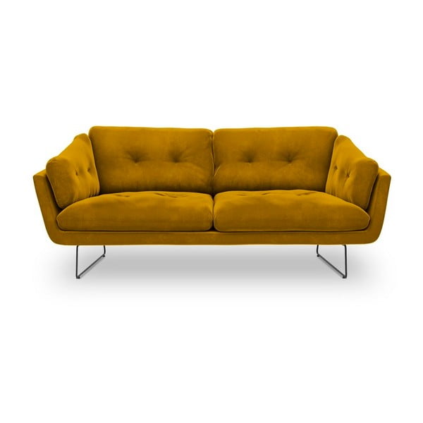 Geltona aksominė sofa Windsor & Co Sofas Gravity