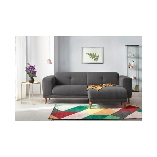 Tamsiai pilka sofa su atramomis kojoms "Bobochic Paris Luna-image-4