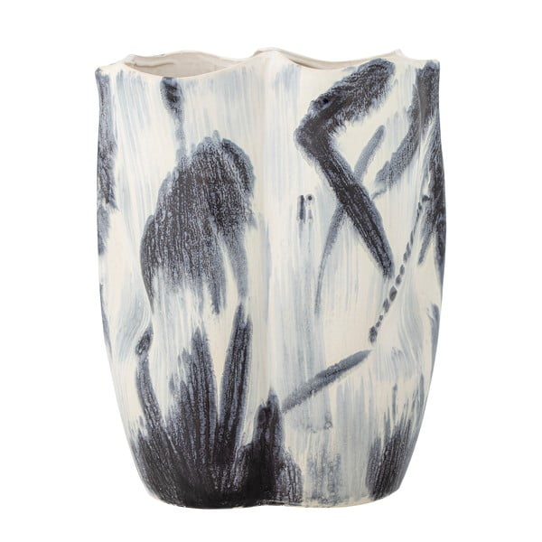 Iš akmens masės vaza juodos ir baltos spalvos (aukštis 37 cm) Elira – Bloomingville