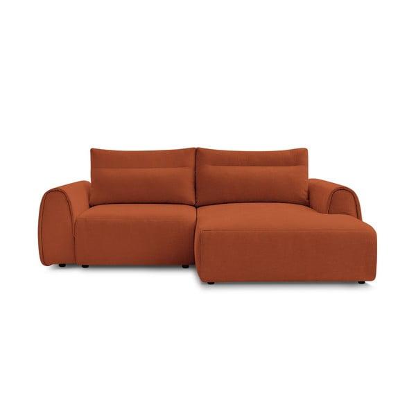 Kampinė sofa oranžinės spalvos Aden – Bobochic Paris