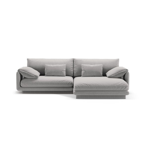 Kampinė sofa šviesiai pilkos spalvos (su dešiniuoju kampu) Torino – Micadoni Home