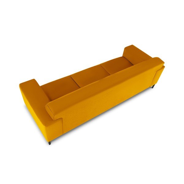 Geltona aksominė sofa Cosmopolitan Design Siena-image-4