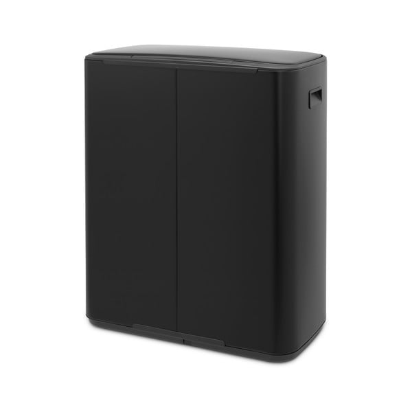 Iš plieno šiukšliadėžė matinės juodos spalvos su pedalu 60 l Bo – Brabantia-image-4