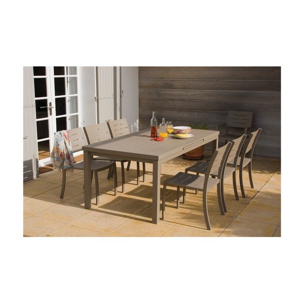 Iš aliuminio sodo valgomojo stalas 100x180 cm Calypso – Ezeis-image-2