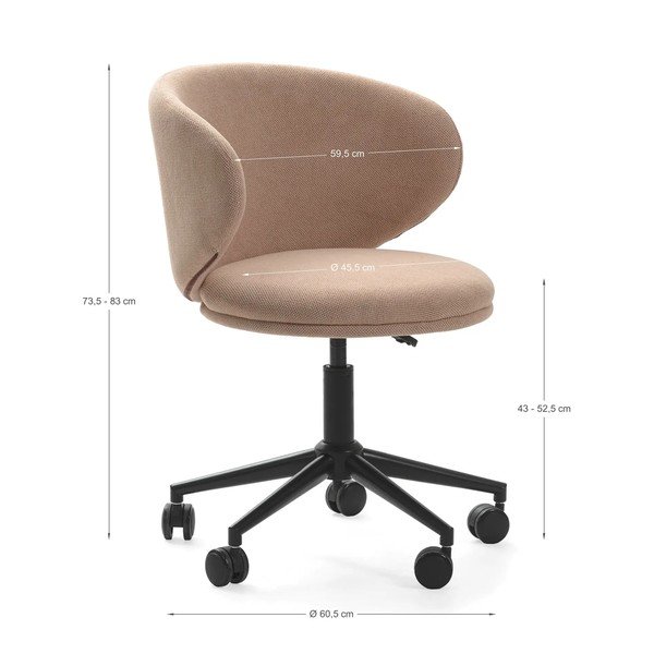 Biuro kėdė smėlio spalvos Rush – Marckeric-image-4