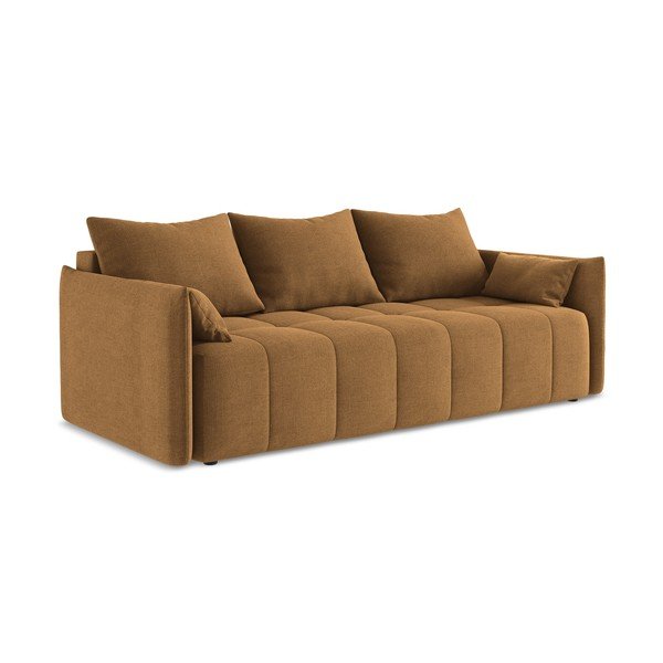 Terakotos spalvos sulankstoma/su sandėliavimo vieta sofa 225 cm Moku – Makamii-image-2