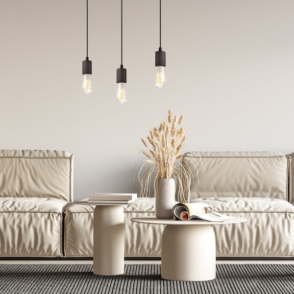 Kabantis šviestuvas juodos spalvos Leon – LAMKUR-image-2