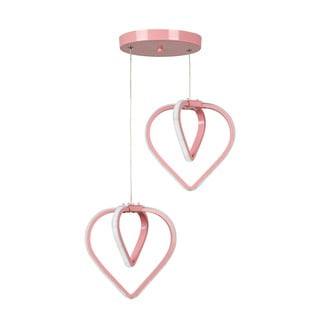 Rožinės spalvos iš metalo kabantis šviestuvas LED ø 20 cm Sevinc – Squid Lighting
