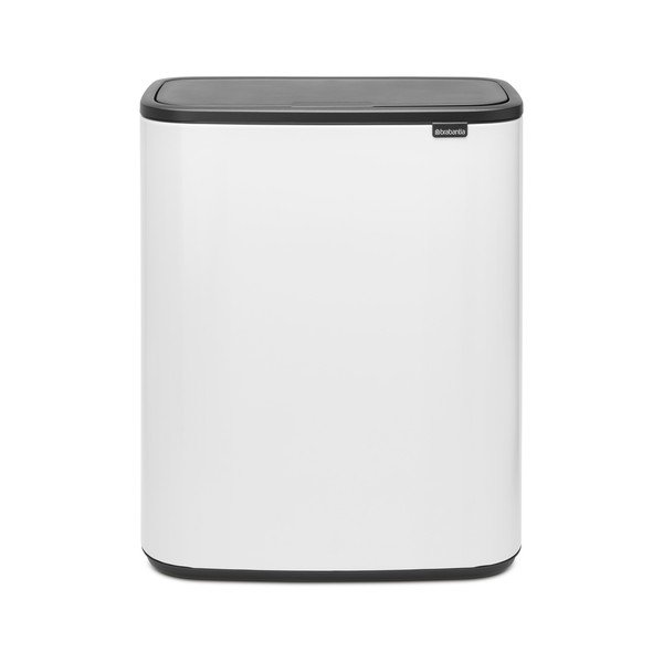 Iš plieno šiukšliadėžė baltos spalvos rūšiavimui/galima atidaryti palietus 60 l Bo Touch Bin – Brabantia-image-4