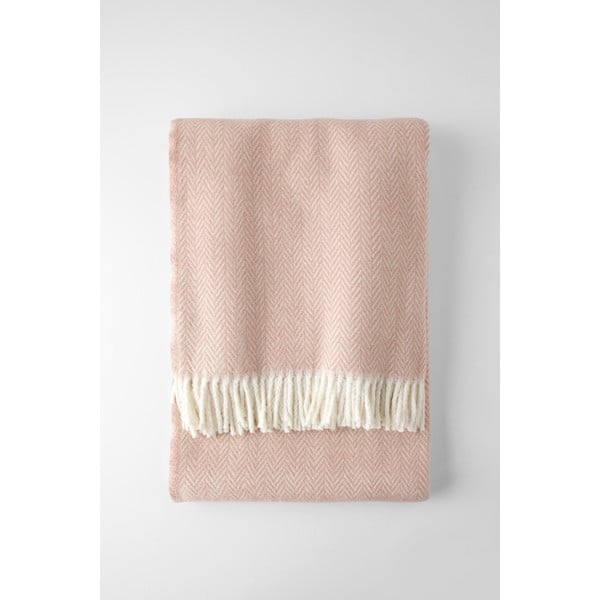 Rožinis medvilninis pledas Euromant Skyline, 140 x 180 cm