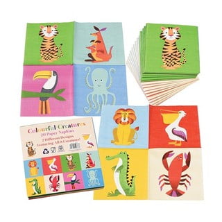 20 servetėlių rinkinys Rex London Colourful Creatures