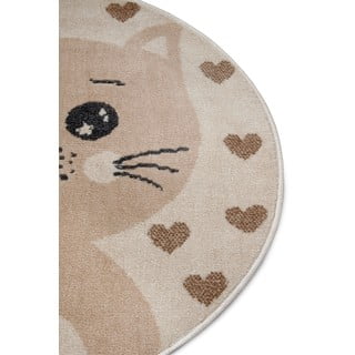 Vaikiškas kilimas smėlio spalvos ø 140 cm Cat – Hanse Home