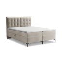 Taupe spalvos spyruoklinė lova su sandėliavimo vieta 160x200 cm Mikana – Makamii