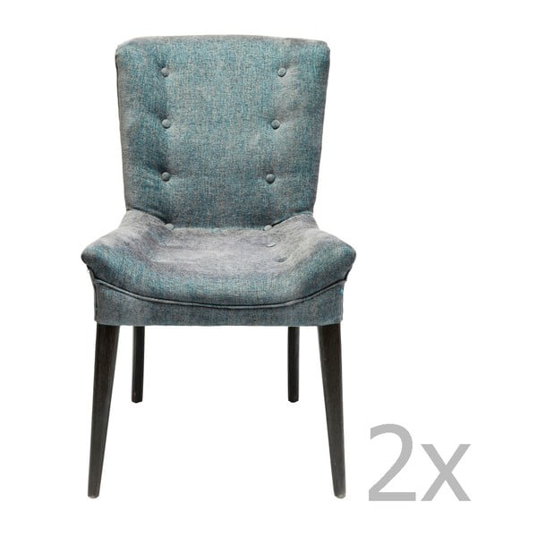 2 tamsiai mėlynų valgomojo kėdžių rinkinys "Kare Design Stay