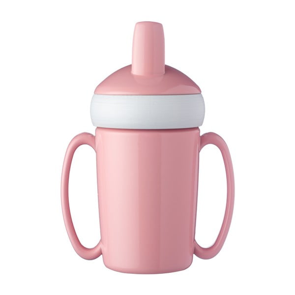 Rožinis buteliukas vandeniui kūdikiams "Mepal Trainer Mug", 200 ml