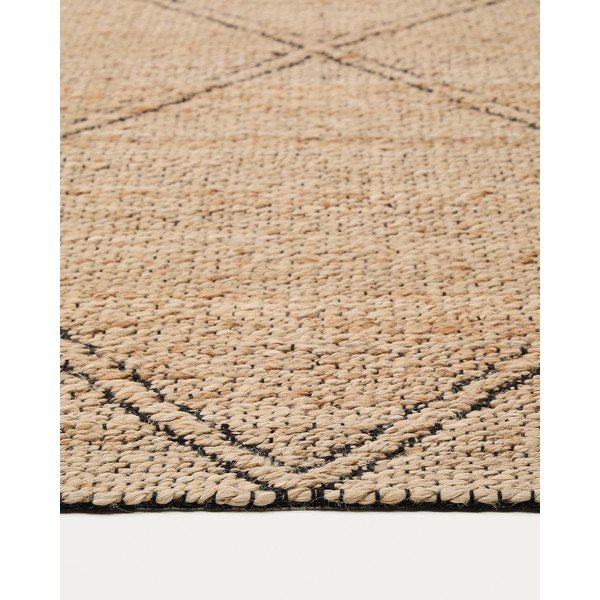 Rankų darbo natūralios spalvos iš džiuto kilimas 200x300 cm Vallalta – Kave Home-image-2