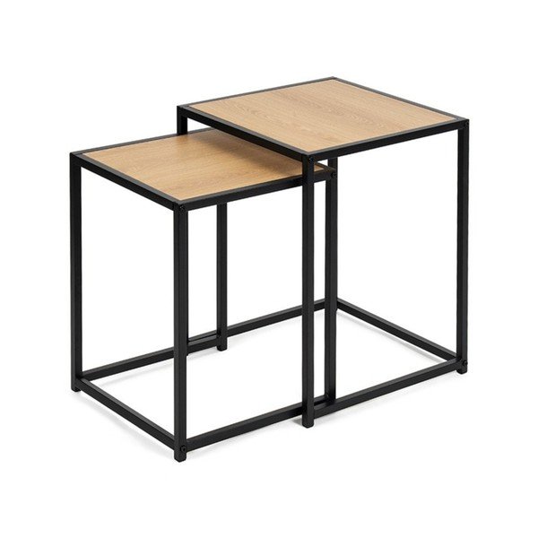 Šoniniai stalai 2 vnt. iš ąžuolo 38x38 cm Noah – Bonami Essentials