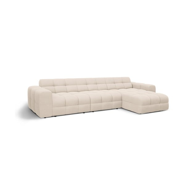Smėlio spalvos kampinė sofa (su dešiniuoju kampu/su gultu) Kendal – Micadoni -image-3